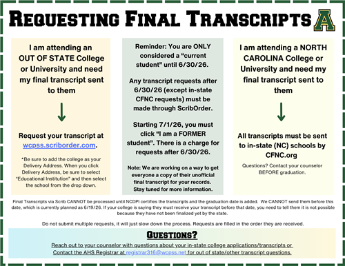 Final Senior Transcript Flow Chart